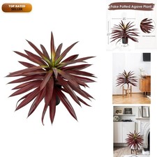 Briful Large Fake Agave Plant 17.3 Inch Red Artificial Yucca Potted Plants picture