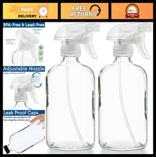 Sally's Organics® Empty Clear Glass Spray Bottles - Refillable 16 oz Containers picture