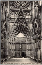 Cathedral Portal Rouen France C.1910s Sepia Unposted Vintage Postcard picture