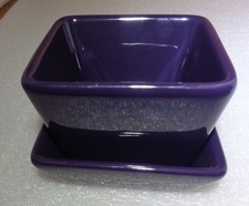 Pampered Chef Simple Additions Condiment Purple Dip Bowl & Under Plate picture