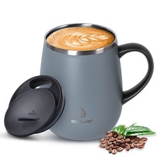 Ideus 16 oz Insulated Coffee Mug with Handle and Lid (Ultimate Gray) FUJI DAWN picture