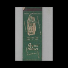 Matchbook Cover Phillips 66 Roarin' Rohrer McAlester OK picture