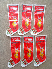 McDonald's Ronald 1981 Vinly Christmas Stockings 6x picture