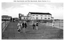 Abla Apartments & Pier Boardwalk Stone Harbor New Jersey NJ - 11x17 Reprint picture