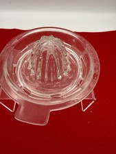 Vintage 1920s Clear Glass Juicer Reamer With Slots To Catch Seeds App.5.5 Inches picture