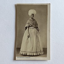 Antique CDV Photograph Black African Woman Slavery Rio De Janeiro Brazil picture