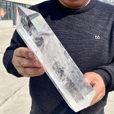 5.26LB Natural White Crystal Obelisk Transparent Quartz Energy Column Reiki picture