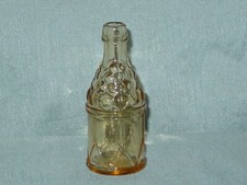 Vintage Wheaton Miniature Amber Drum & Grape Glass Bottle picture