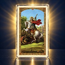 SAN JORGE ST GEORGE SPANISH LAMINATED HOLY CARD CATHOLIC HC9-105S picture