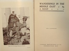 1924 WANDERINGS IN THE MIDDLE EAST Travel Book Palestine Iraq Syria Photo Map picture