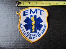 Vintage NJ Dept of Health EMT Shoulder Patch Obsolete  picture