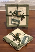 VTG Pfaltzgraff Naturewood Coasters Cocktail Napkins Set NWT NOS 8pc picture