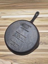 Vtg Wagner 1891 Original Cast Iron No. 8 Skillet Made in USA sits Flat Restored picture