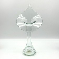Pilgrim Glass Clear Glass Jack in the Pulpit Vase, 12 1/2” tall picture