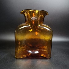 Vintage Blenko Double Spout Water Bottle with Sticker 2007 picture