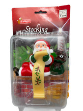 Santa Stocking Hanger Joybrite Christmas Holiday Hand Painted 1985 Holds 4 lbs picture