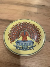 Bopla Porcelain Switzerland Peacock Plate 8” Vintage Pavo Fortuna Series picture