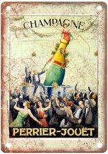 Champagne Perrier-Jouët Vintage Liquor Poster Reproduction Metal Sign E731 picture