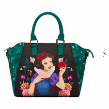 BRAND NEW Loungefly Disney Snow White Teal/Black Satchel Crossbody Bag Medium picture