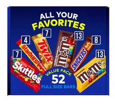 M&M�S, Skittles, Snickers, Twix & Starburst Candy Bulk Variety Pack, 52 Count picture