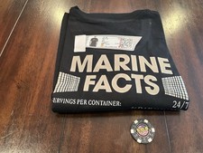 USMC Marines T Shirt NEW XXL MARINE FACTS -50%DONATED TO VETERANS via EBay picture