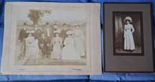 2x Antique Photographs on Card People Frodingham Scunthorpe Lincolnshire picture