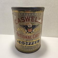 Caswell's National Crest Brand Coffee Tin 2.5 Lbs Early picture