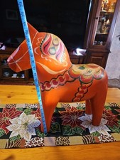 Biggest Antique Dala Horse On Ebay 1920-30's Sweden HandCarved Super Rare Size picture