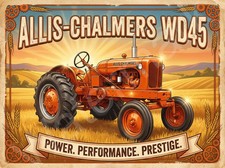 Allis Chalmers Model WD45  Metal Sign 3 Sizes to Choose From H22 picture