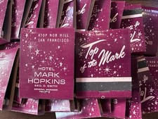 21 Vintage Hotel Mark Hopkins San Francisco, California Front Strike Matchbooks picture