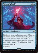 Wizard's Staff 59 Rare The Hobbit Magic: The Gathering Near Mint picture