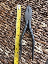 Vintage 1940's Utica Tools 1950-6 Linemans Pliers TL-13 US Army Signal Corps picture
