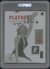Hugh Hefner ~ Signed First Playboy Cover Print Marilyn Monroe ~ PSA DNA picture