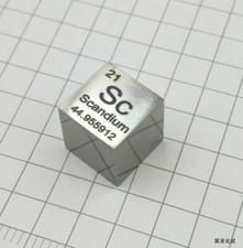 High Purity 99.9% Pure Scandium Sc Metal Carved Element Periodic Table 10mm Cube picture