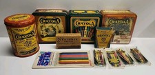 Crayola Crayons Vintage Tins & Crayons - Lot of 4 Collectors Edition Tins & More picture