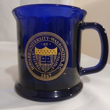 HOWARD UNIVERSITY Cobalt Blue Glass Mug - Officially Licensed Collegiate Product picture