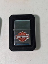Vintage 1998 Zippo Lighter Harley Davidson Emblem NOS Tin And Lighter picture