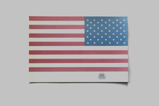 MARATHON OIL U.S.A. FLAG WINDOW STATIC CLING DECAL STICKER MADE IN USA 4