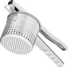 Prensador de papas grande de 15 oz, de acero inoxidable resistente con mango erg picture