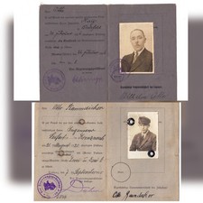 1925-26 German Führerschein Driver License Photo ID Weimar Prussia Set Original picture