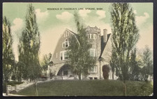 1913 Spokane WA  - Residence of Thaddeus S. Lane Historic Home Hand-Tinted picture