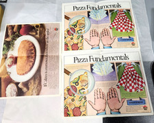 Vintage 1985 Pizza Hut Calizza Ad Lot Care Bears Discontinued Food Ephemera picture