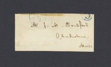 HENRY WADSWORTH LONGFELLOW handwritten address cut POET picture