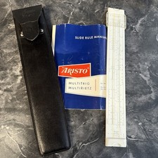 Vintage  Aristo MultiTrig 909 Slide Rule with Leather Case and Manual picture