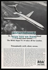 1965 BOAC British Overseas Airways Vickers VC-10 Long Body Jet Aircraft Photo AD picture