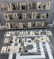 Vtg Film Stars Tobacco Cards Original 1937 Carreras Cigarette Complete Set of 54 picture
