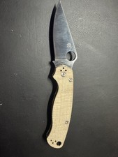 Spyderco Paramilitary 2 PM2 Cruwear Canvas Micarta (C81MPCW2)  NEW in box picture