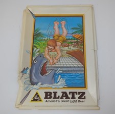 Vintage Blatz Beer Swimming Vacuum Formed Plastic Advertising Sign picture