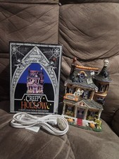 Vintage Creepy Hollow Drearydale Manor Halloween House Light Sounds 9in Year2000 picture