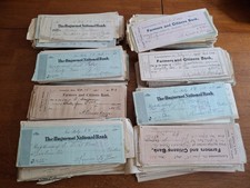 Lot Of 10 X Old Vintage Checks RANDOM PULL Late 1800's and Early 1900’s picture